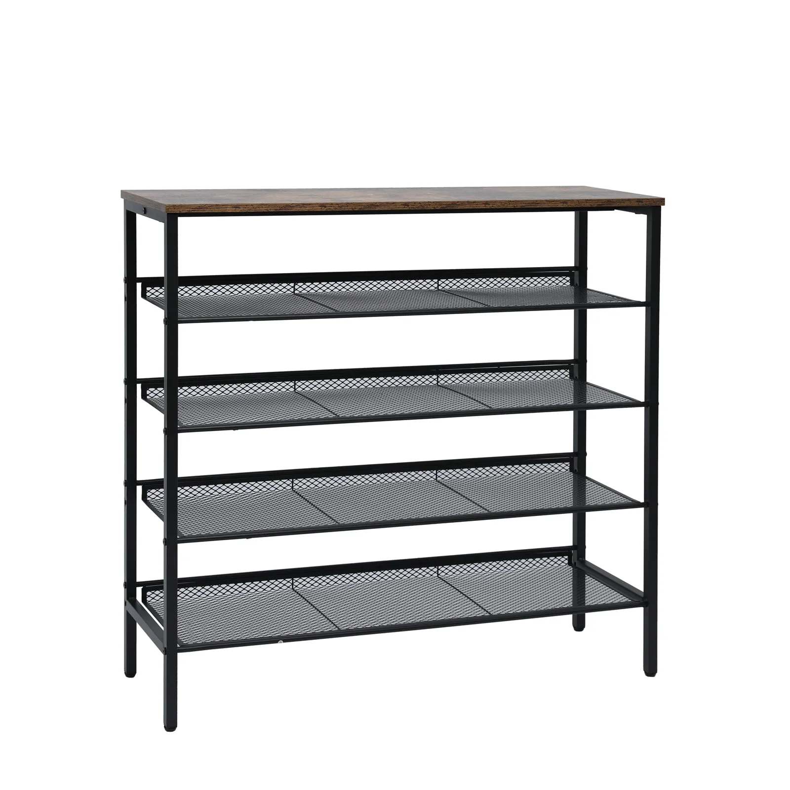 5-Tier Adjustable Shoe Rack, Durable, Open Storage Stand - YES4HOMES