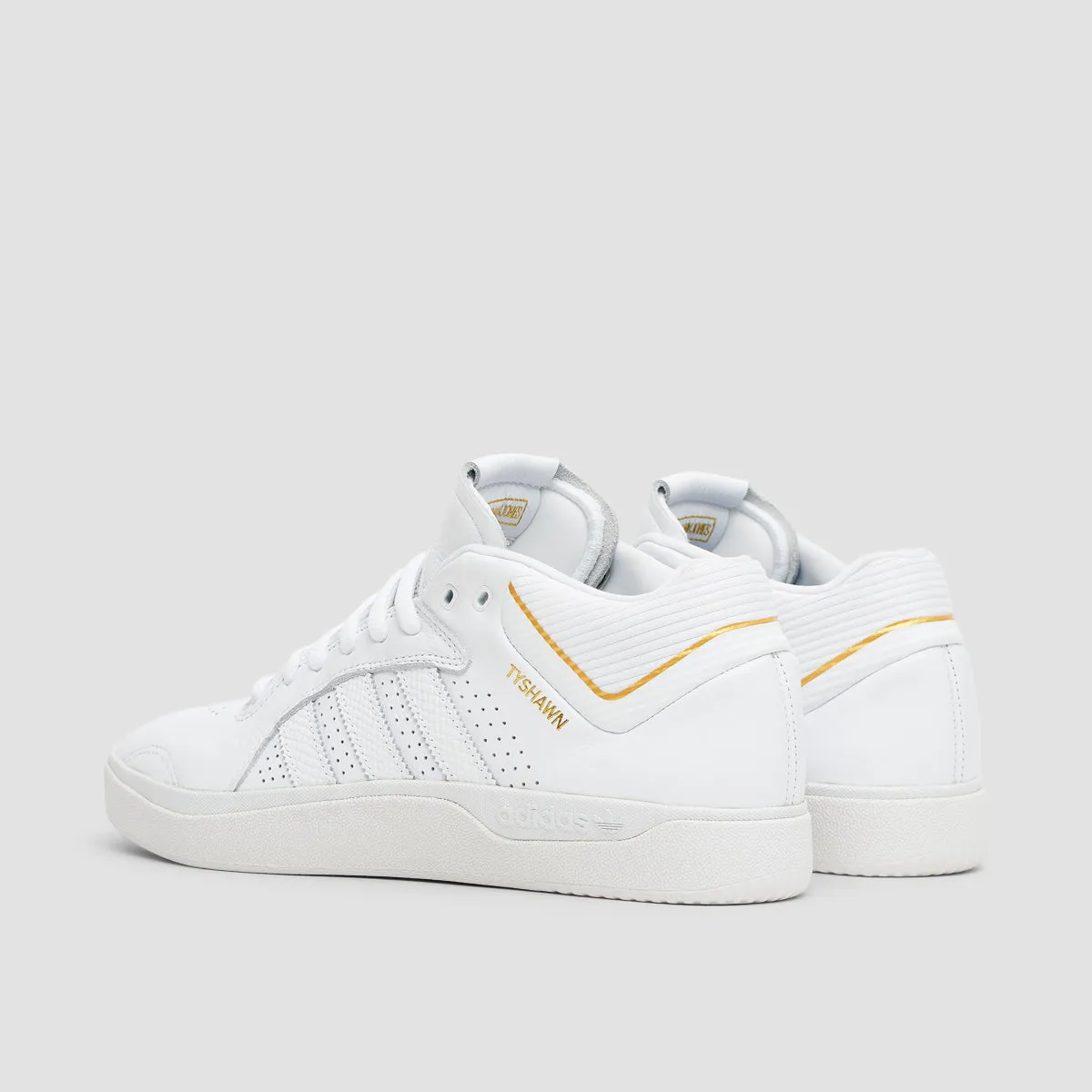 adidas Tyshawn Shoes - Footwear White/Footwear White/Gold Metallic