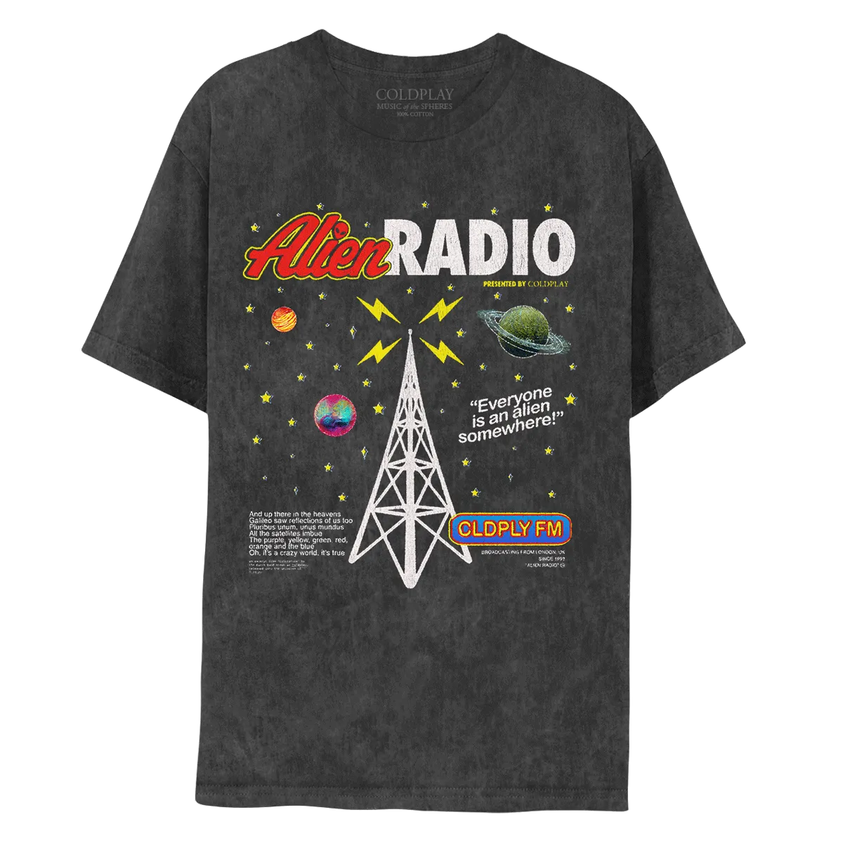 Alien Radio Music Of The Spheres World Tour 2024 Tee