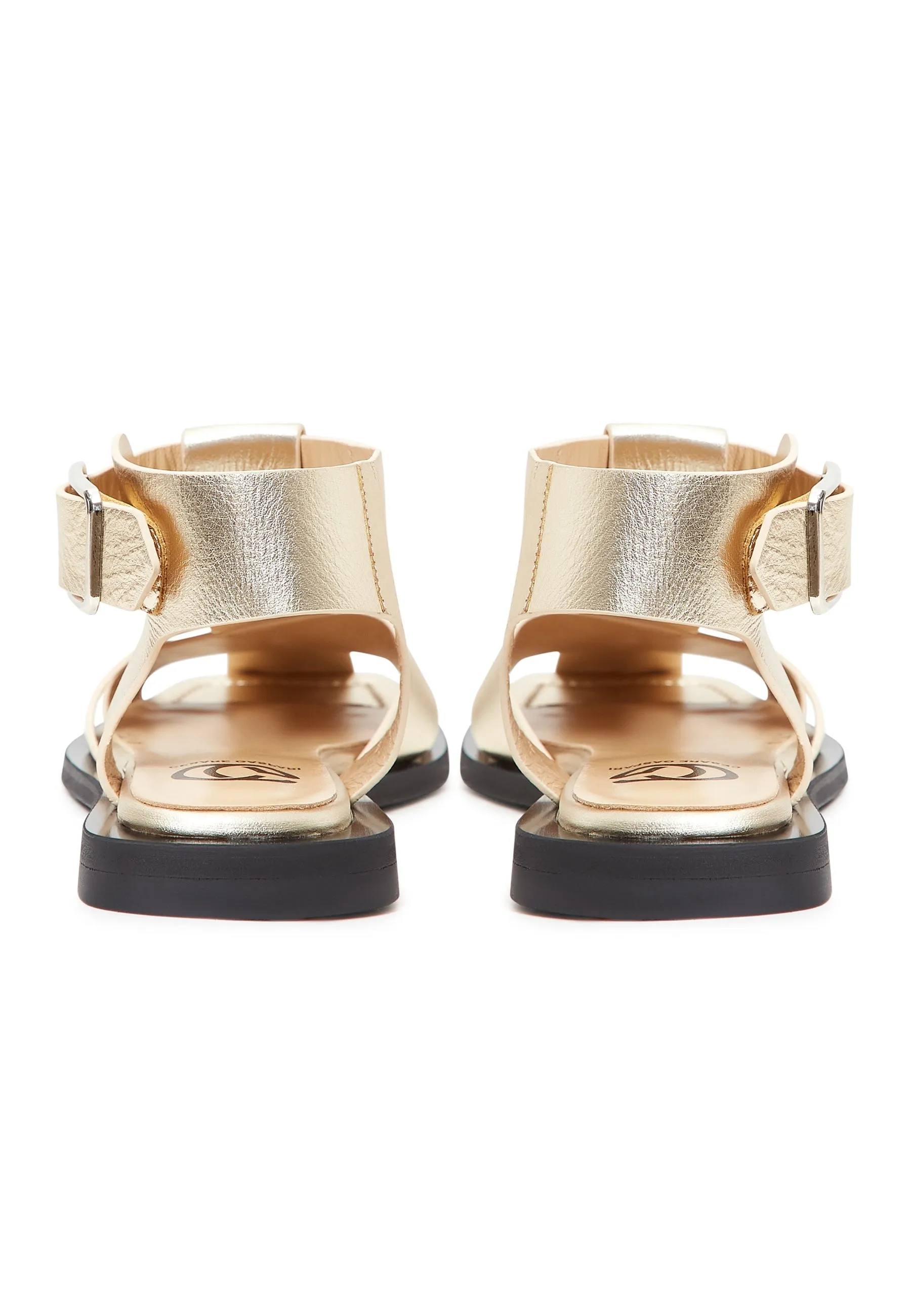 Ankle cuff Flat Sole Sandals - Gold