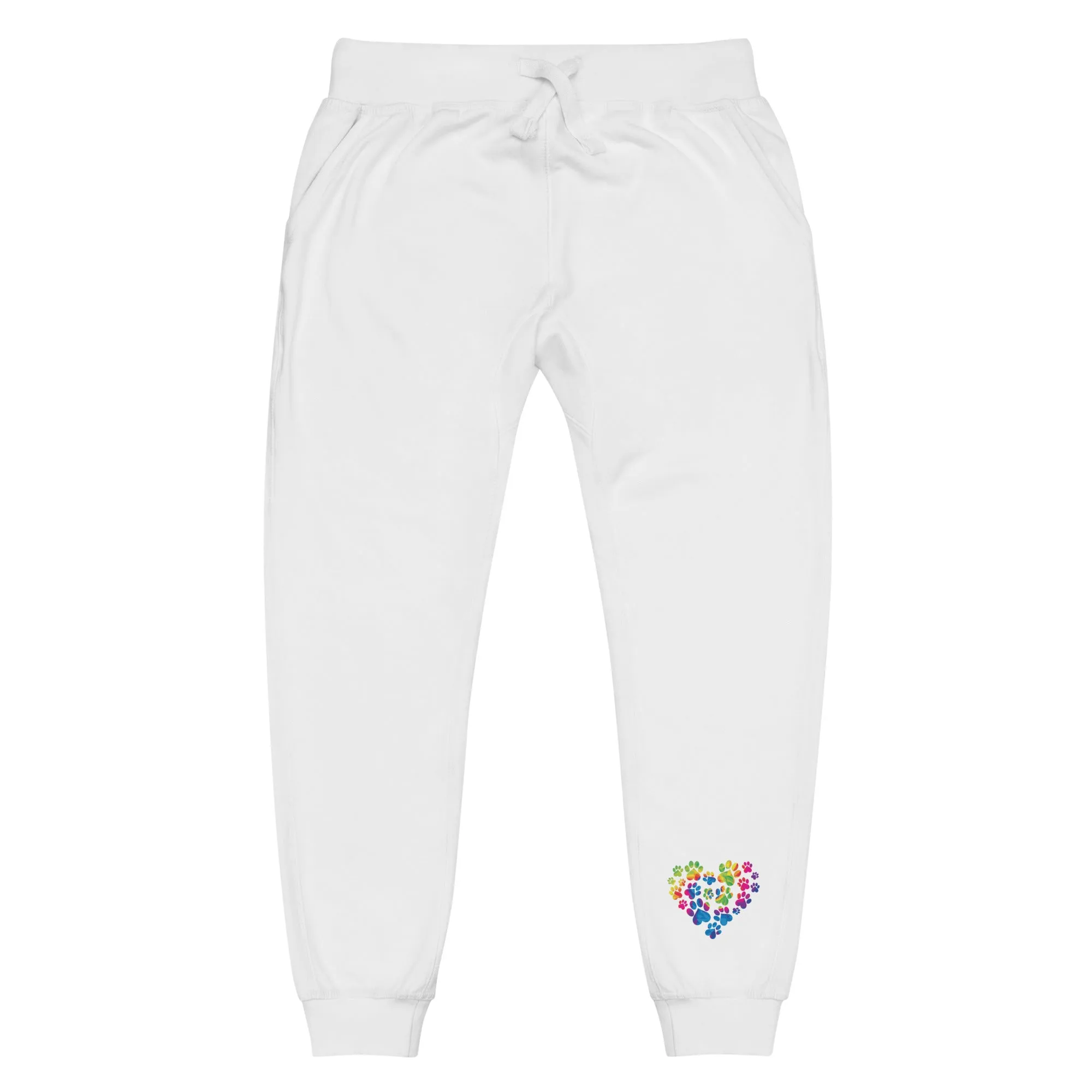 Anniversary Paw Print Love Fleece Sweatpants