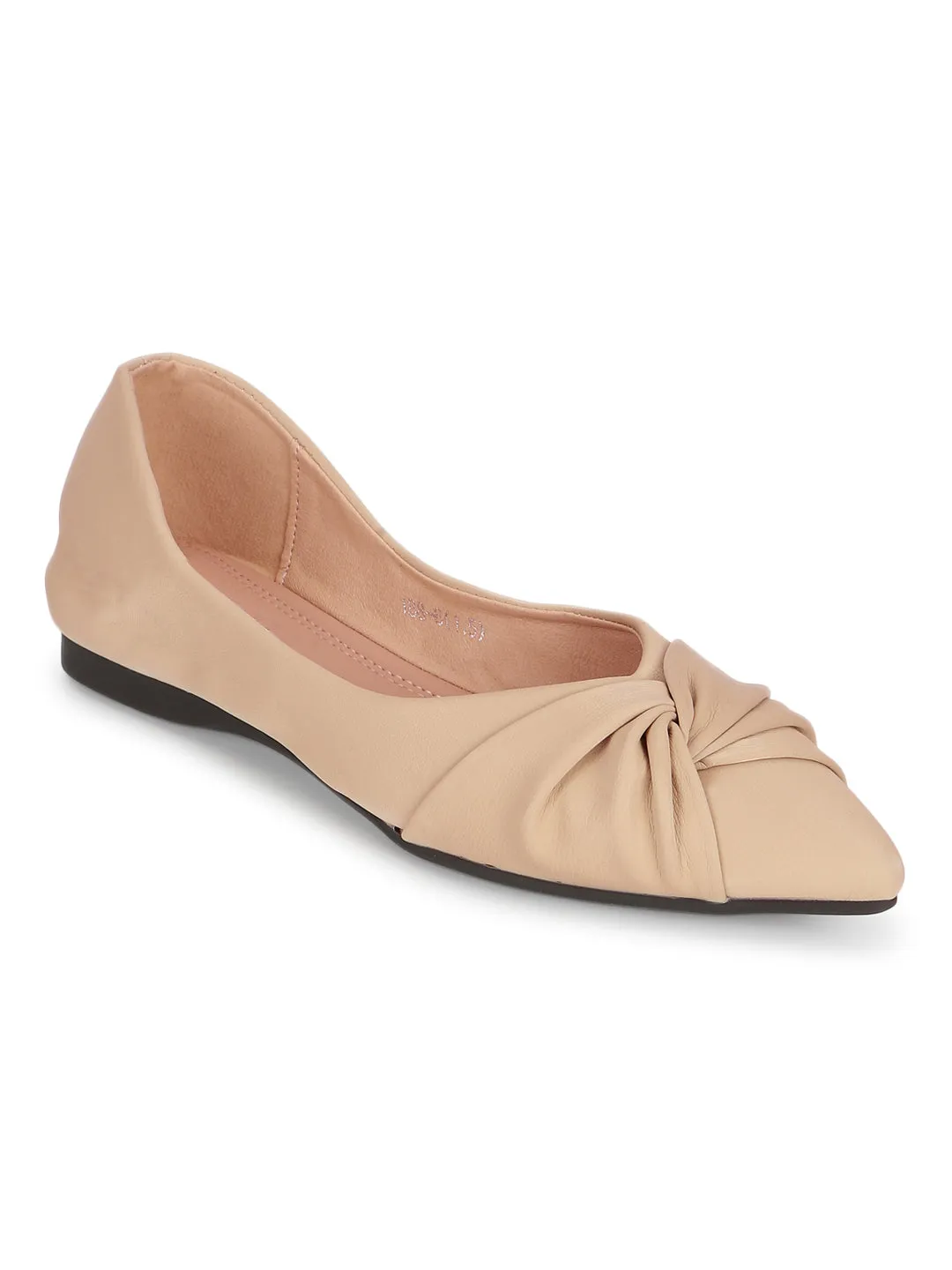 Beige PU Slip-On Stylish Ballerina (TC-RS3647-BEIG)