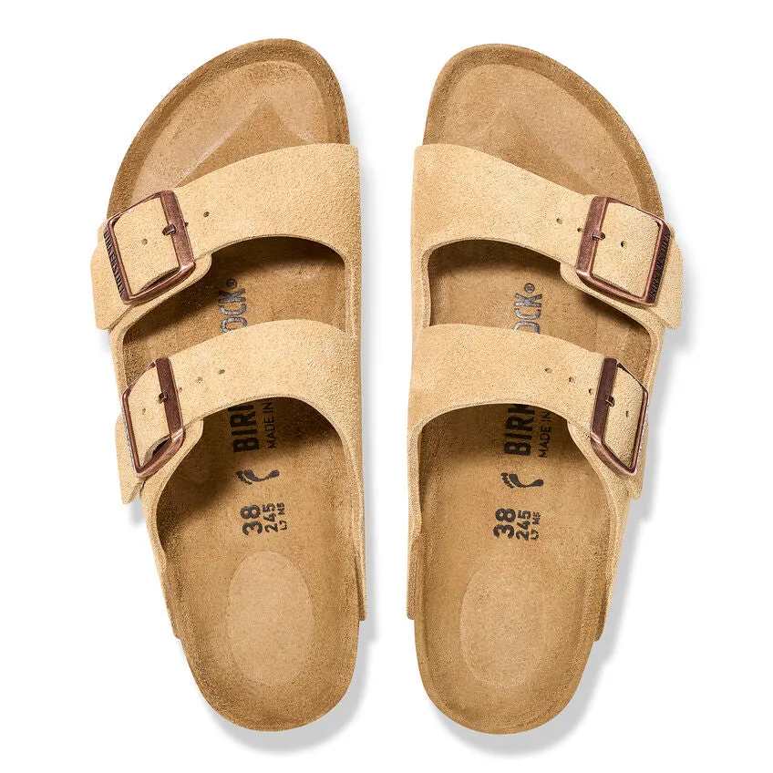 Birkenstock Arizona Latte Cream Suede Women's Regular