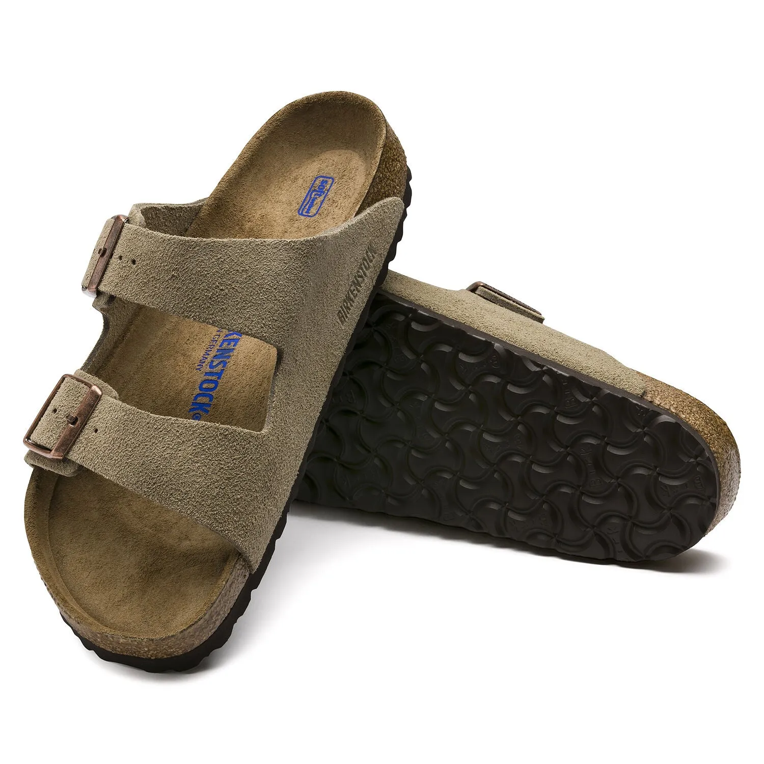 Birkenstock Arizona Taupe Suede Soft Footbed