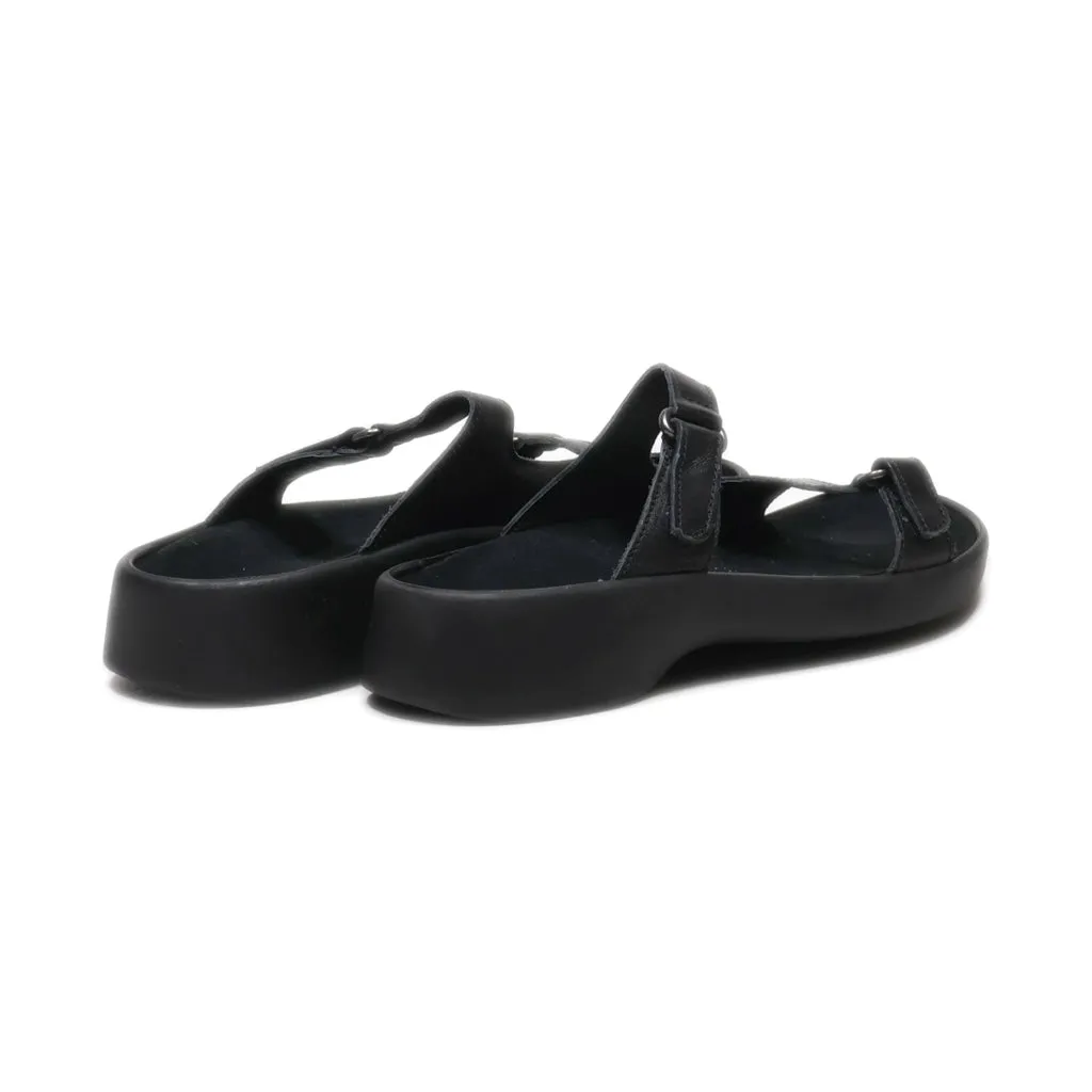 Birkenstock Casual Sandals Leather Black Colour For Men