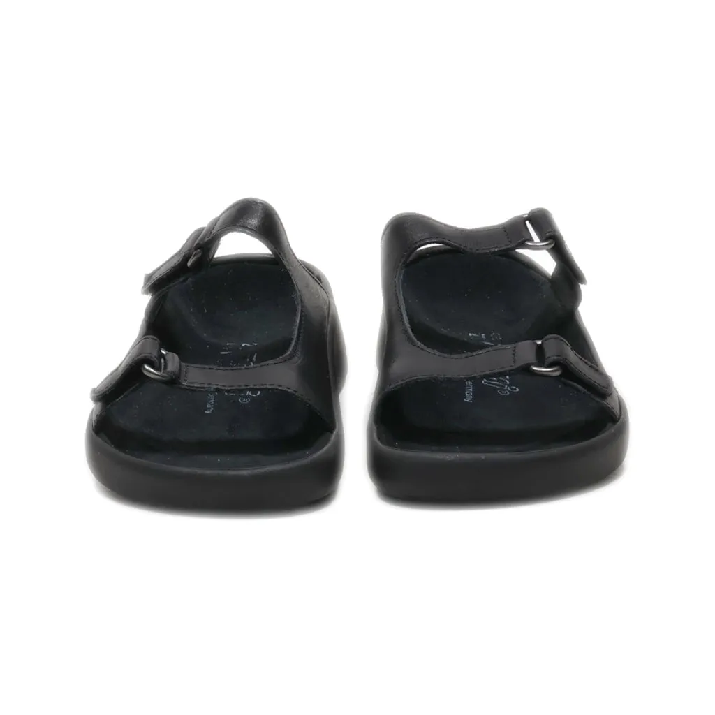 Birkenstock Casual Sandals Leather Black Colour For Men