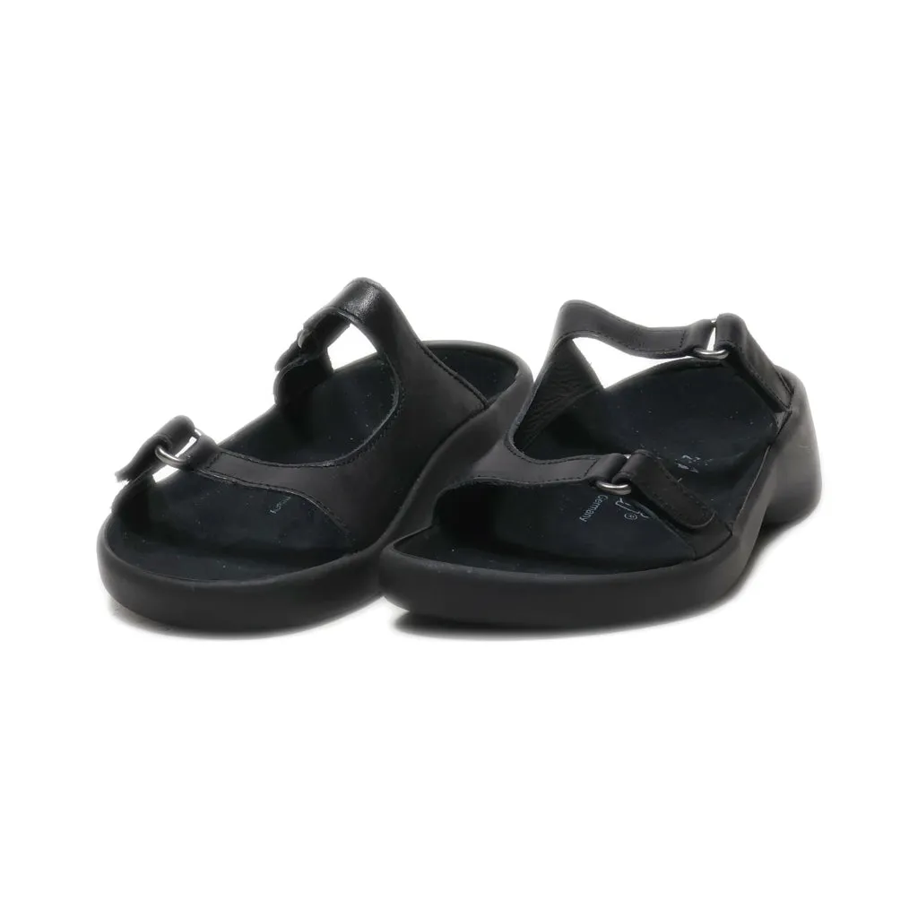 Birkenstock Casual Sandals Leather Black Colour For Men