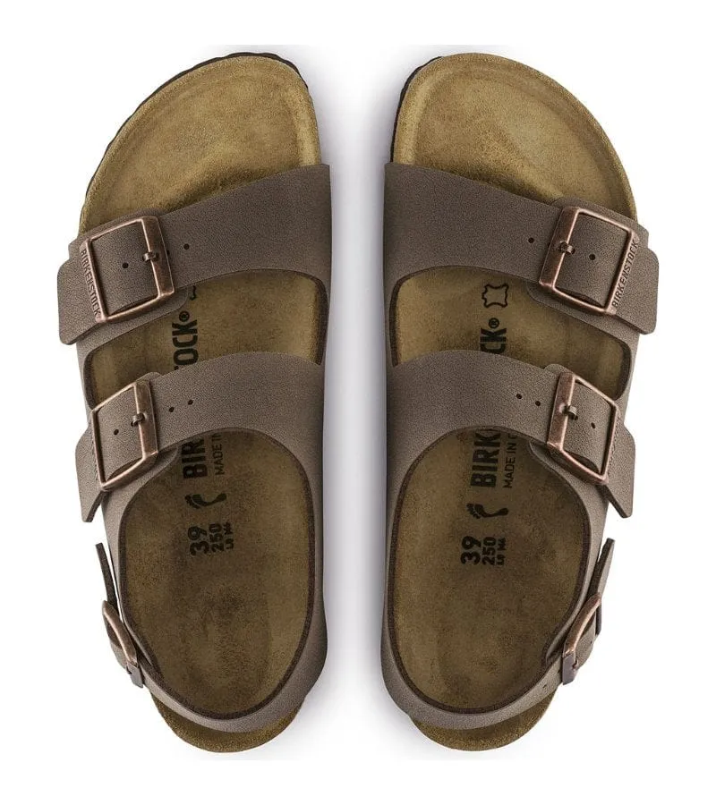 Birkenstocks Mens Milano Birko-Flor Nubuck Mocha - 634503