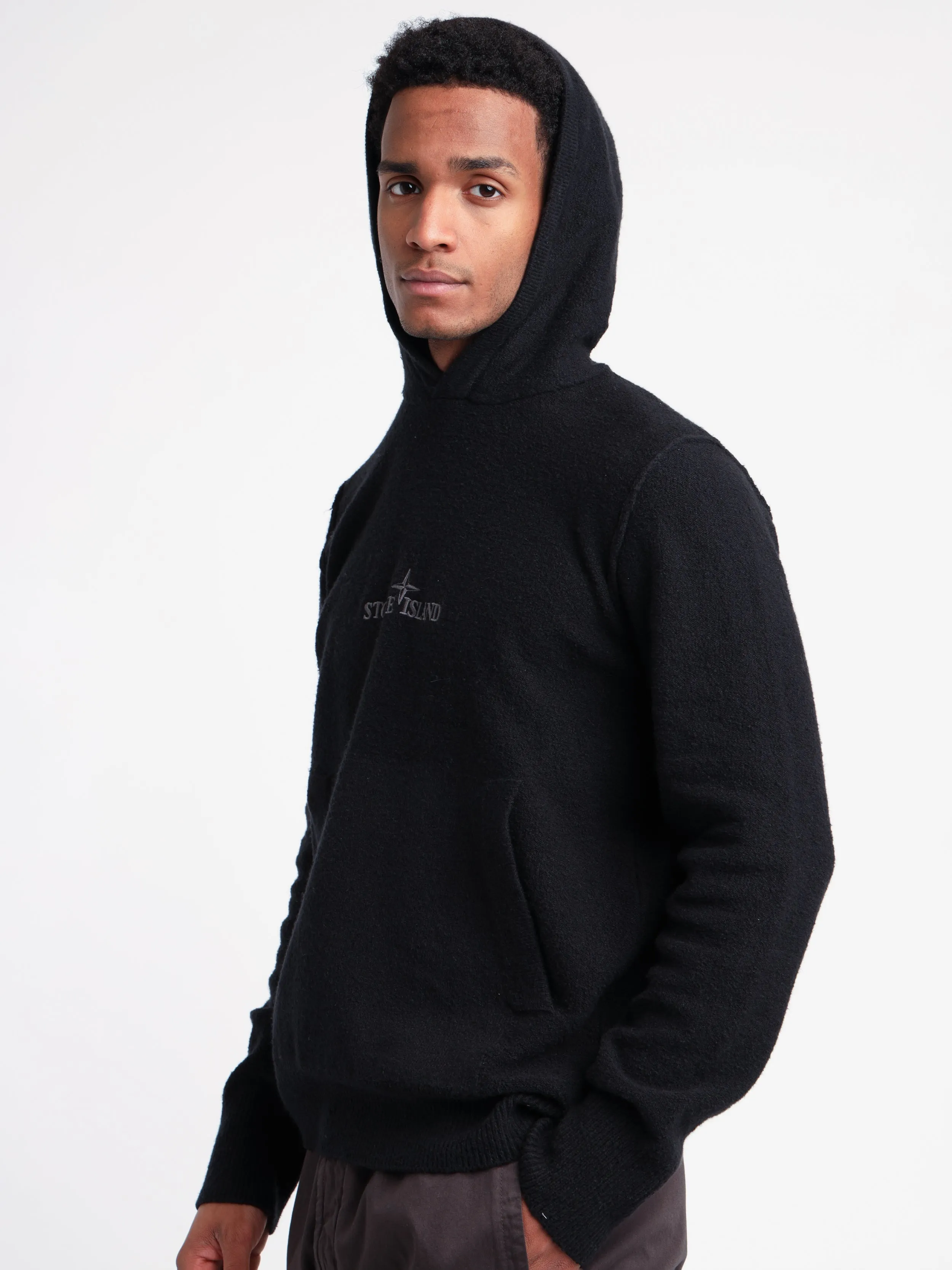 Black Hooded Knit