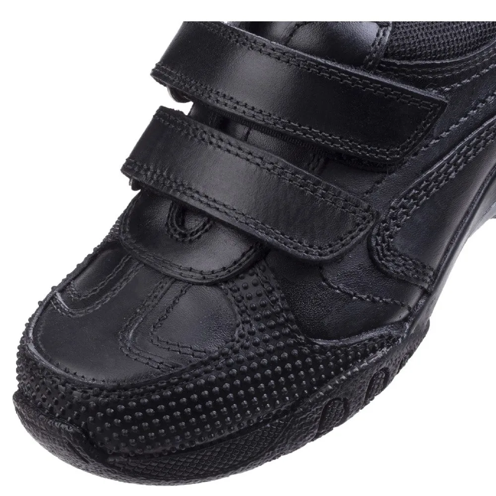 Black Jezza Senior School Shoes