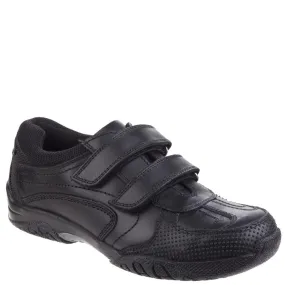 Black Jezza Senior School Shoes