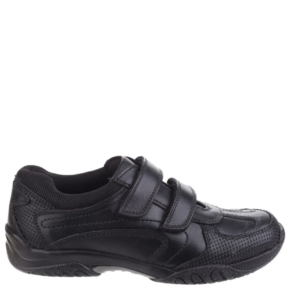 Black Jezza Senior School Shoes