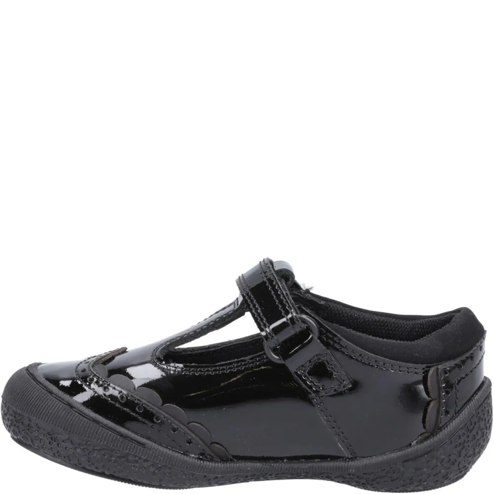 Black Mabel Patent Infant School Shoes