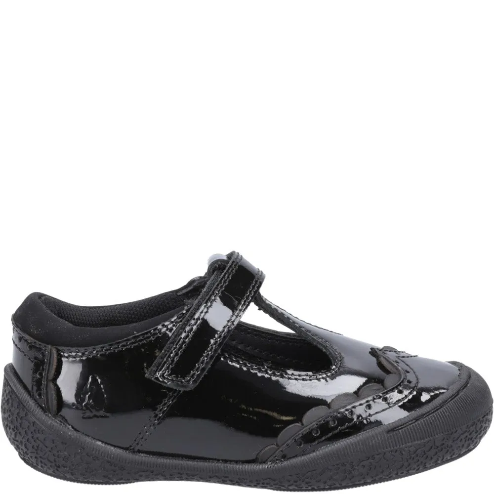 Black Mabel Patent Infant School Shoes