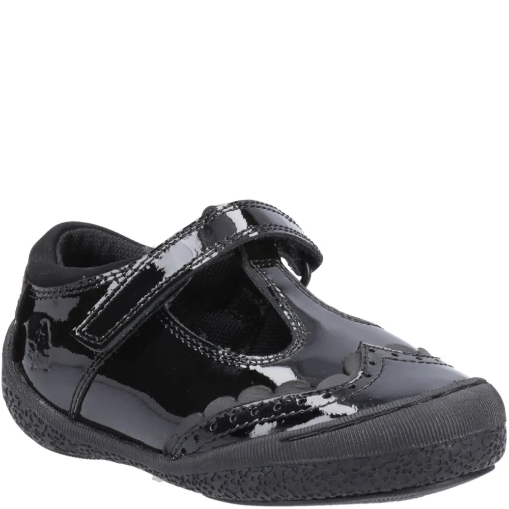 Black Mabel Patent Infant School Shoes