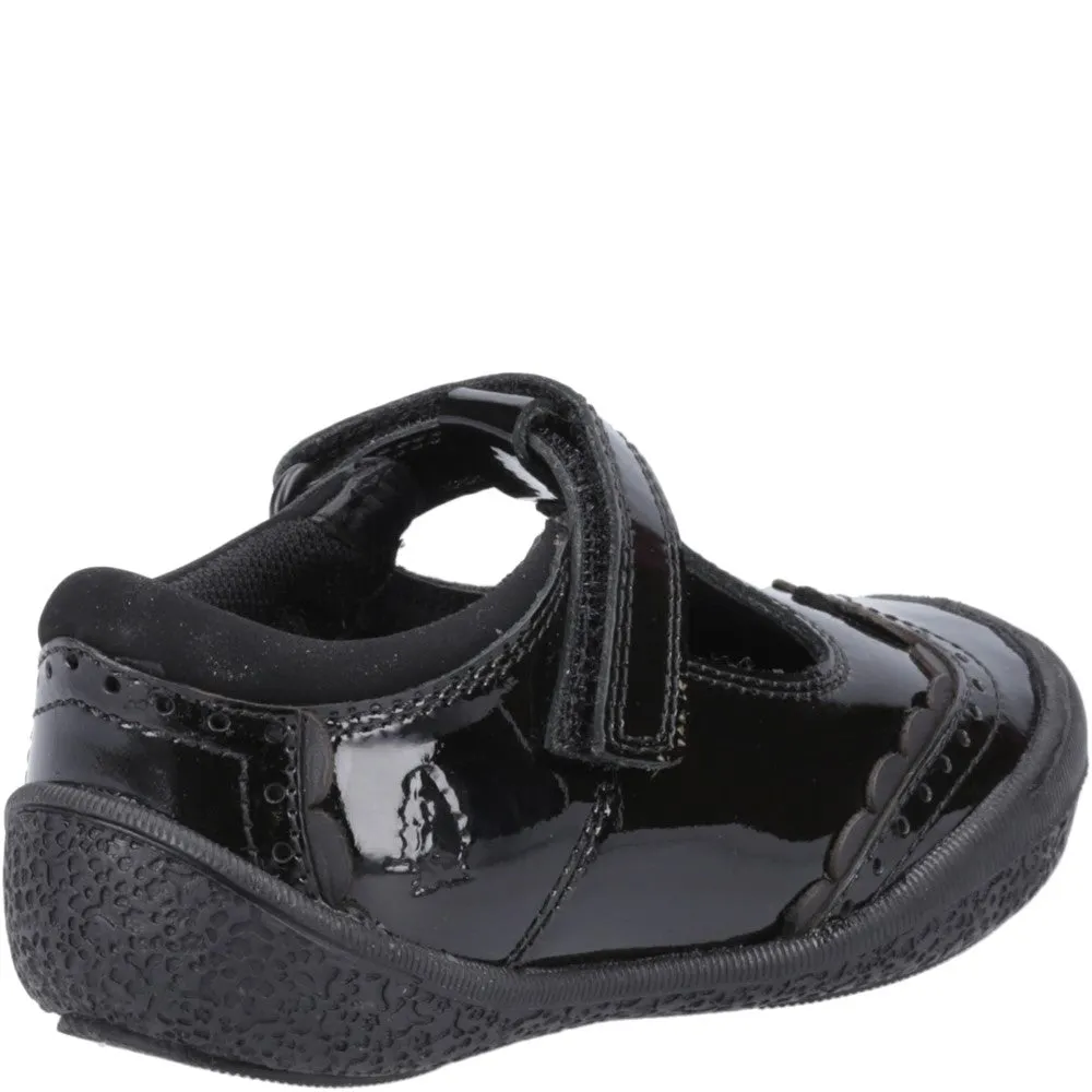 Black Mabel Patent Infant School Shoes