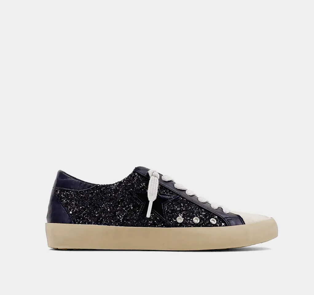 Black Shimmer PAULA Sneaker | Shu Shop *PREORDER ITEM*