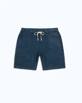 Bo Linen Drawstring Shorts - Overdye Dusk