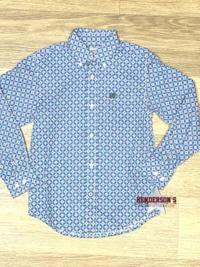 Boy's Cinch Diamond Print ~ Blue