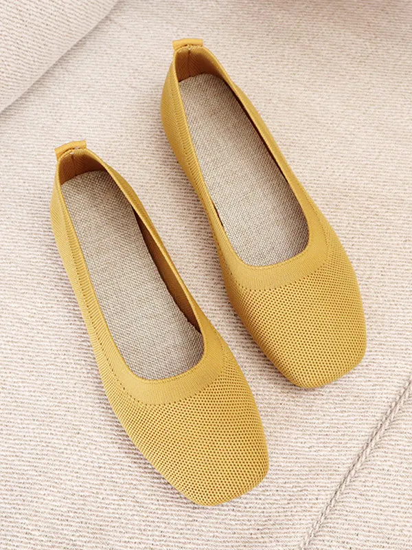 Breathable Solid Color Flat Shoes