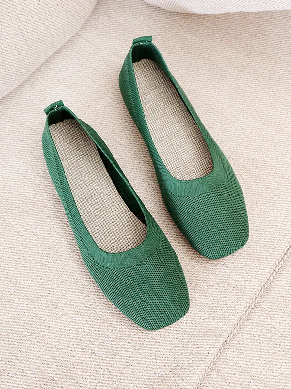 Breathable Solid Color Flat Shoes