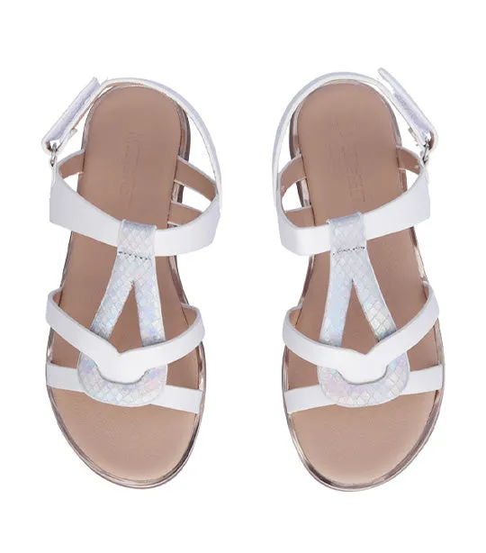 Brenda Kids Sandals for Girls - White