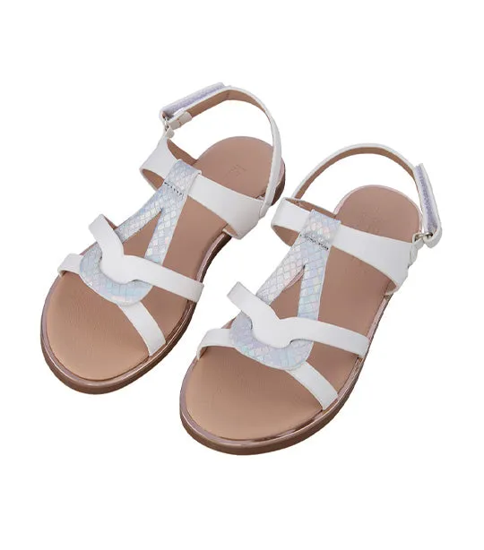 Brenda Kids Sandals for Girls - White