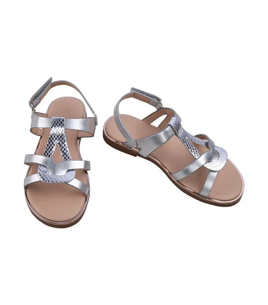 Brianna Kids Sandals for Girls - Silver