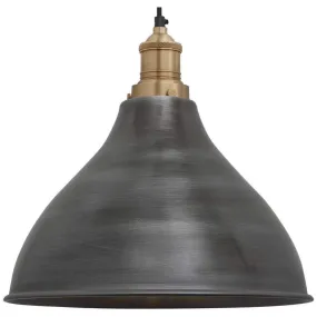 Brooklyn Cone Pendant - 12 Inch - Pewter - Industville