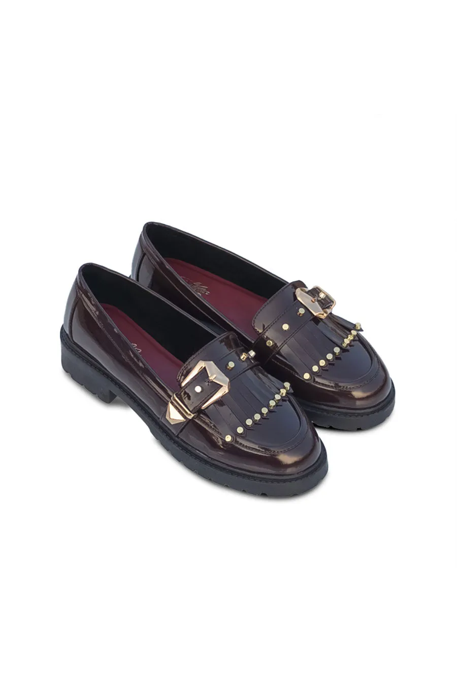 Brown Embroidered Sugar Loafers