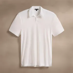 Brushed Lotus Polo - White