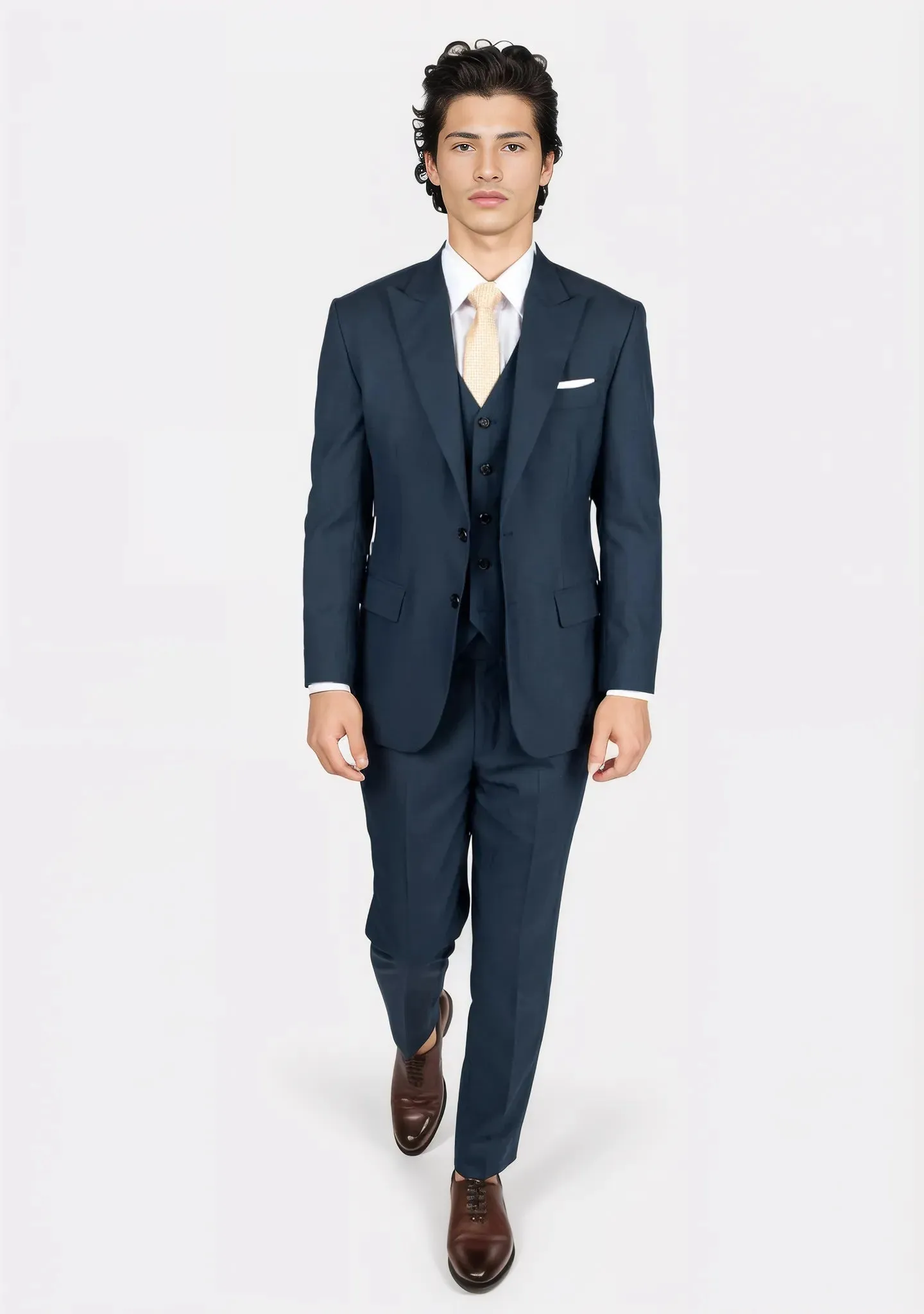 Bryant Aegean Sharkskin Blue Suit