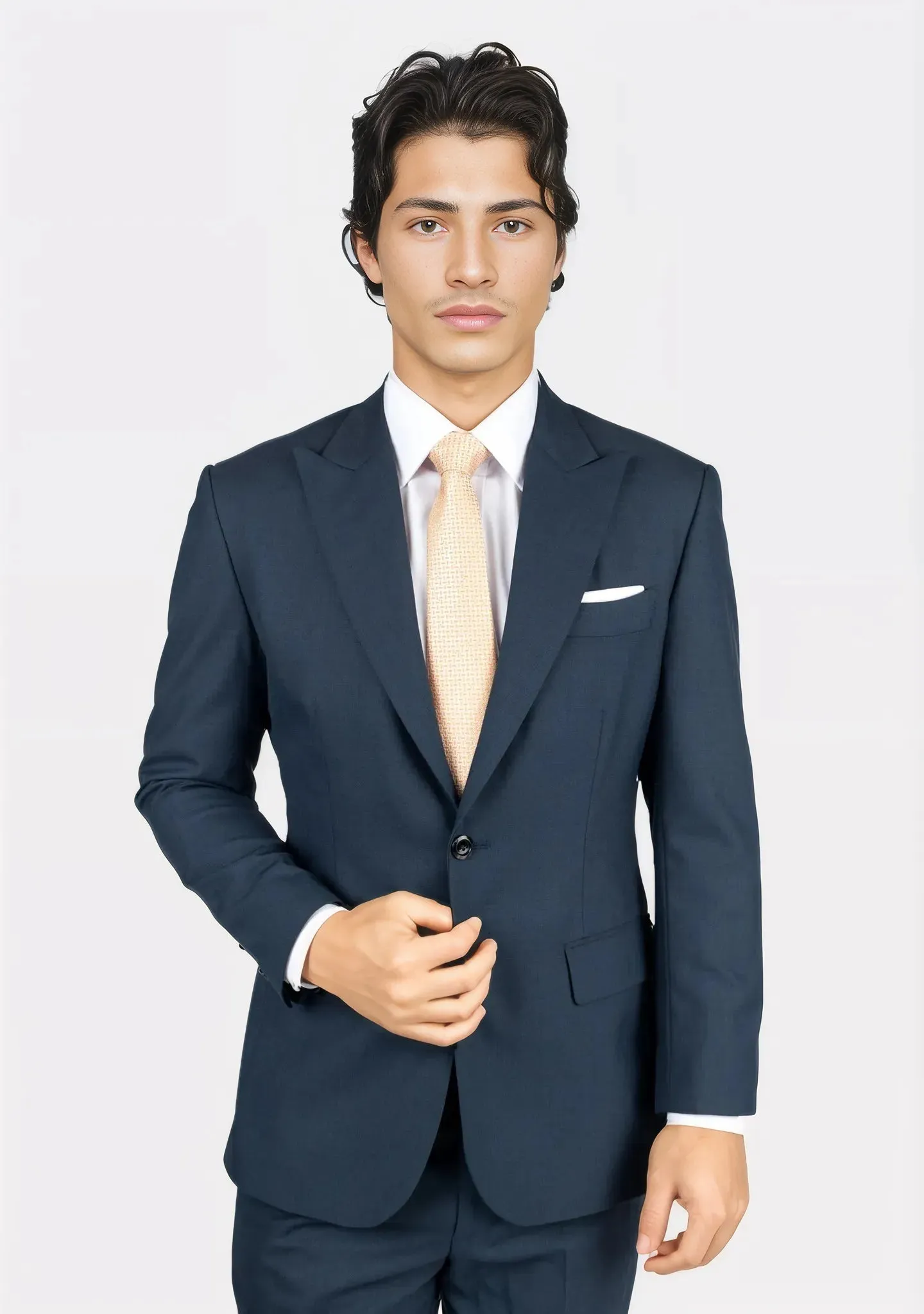 Bryant Aegean Sharkskin Blue Suit