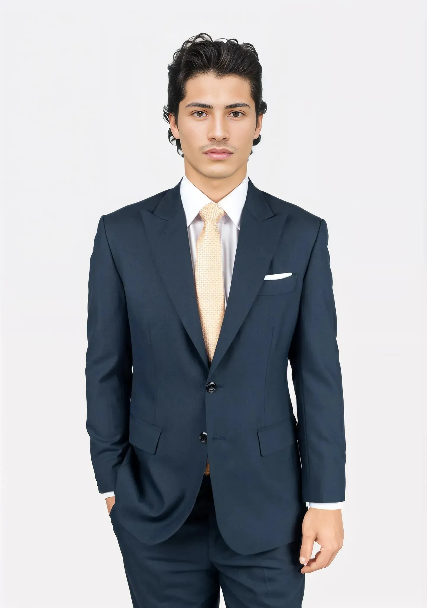 Bryant Aegean Sharkskin Blue Suit