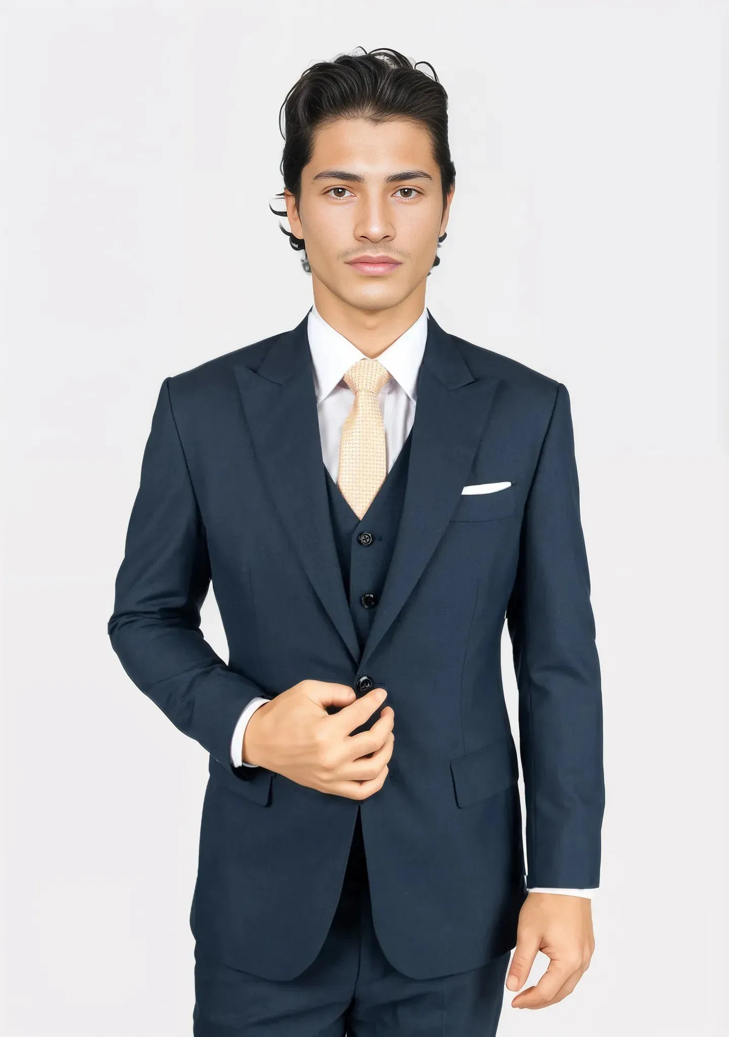 Bryant Aegean Sharkskin Blue Suit