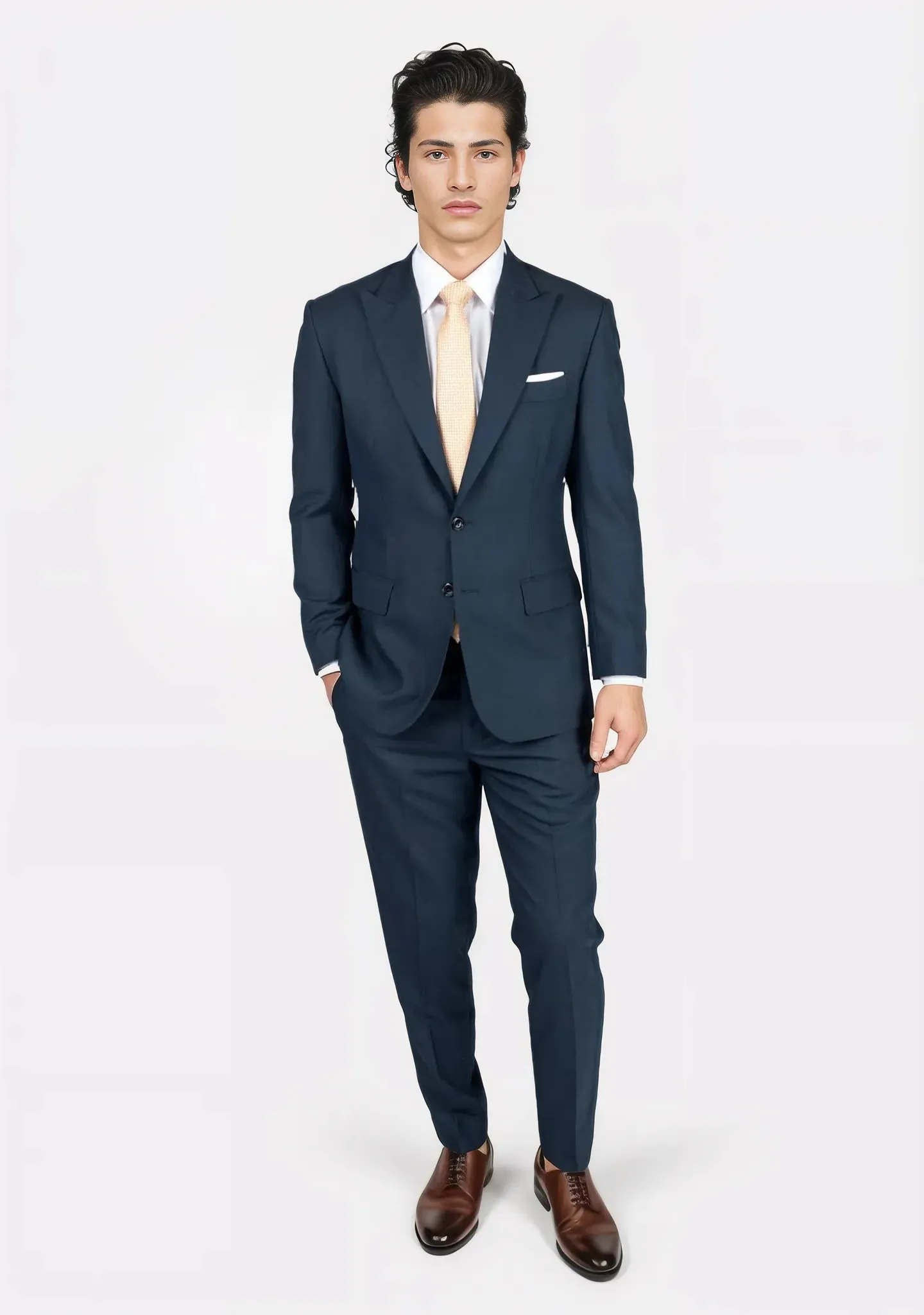 Bryant Aegean Sharkskin Blue Suit