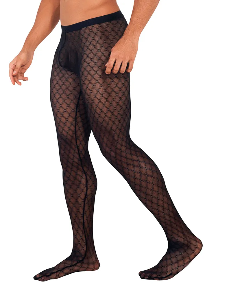 Candyman 99736 Mesh Thigh Highs Black