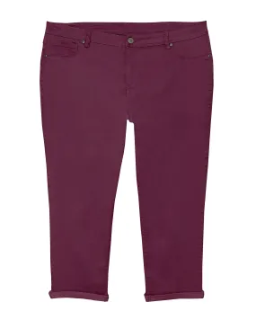 Castelo Color Capri with Rolled Cuff | Purple