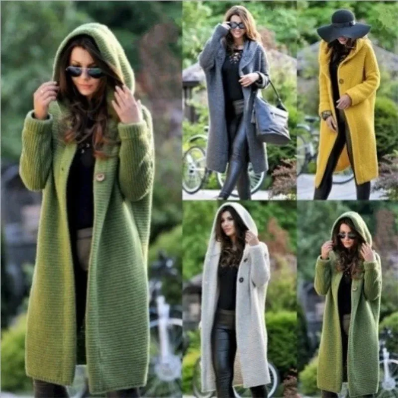 Casual Hooded Duster Cardigan Cape