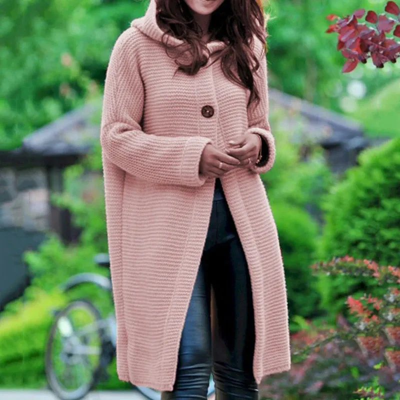 Casual Hooded Duster Cardigan Cape