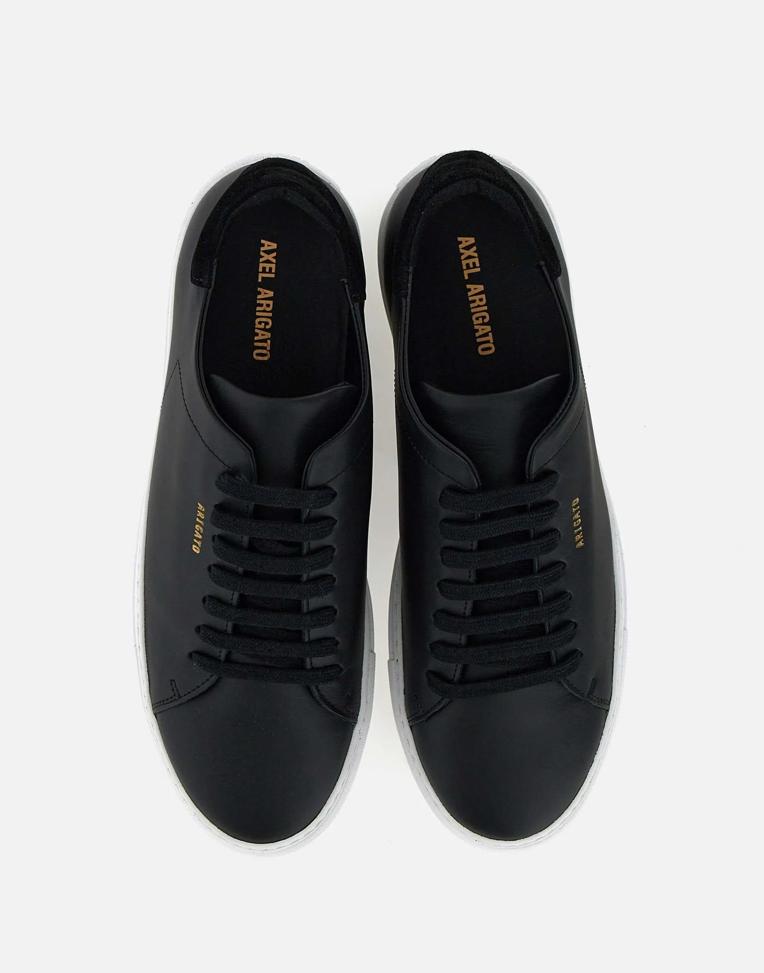 Clean Black Leather Sneakers