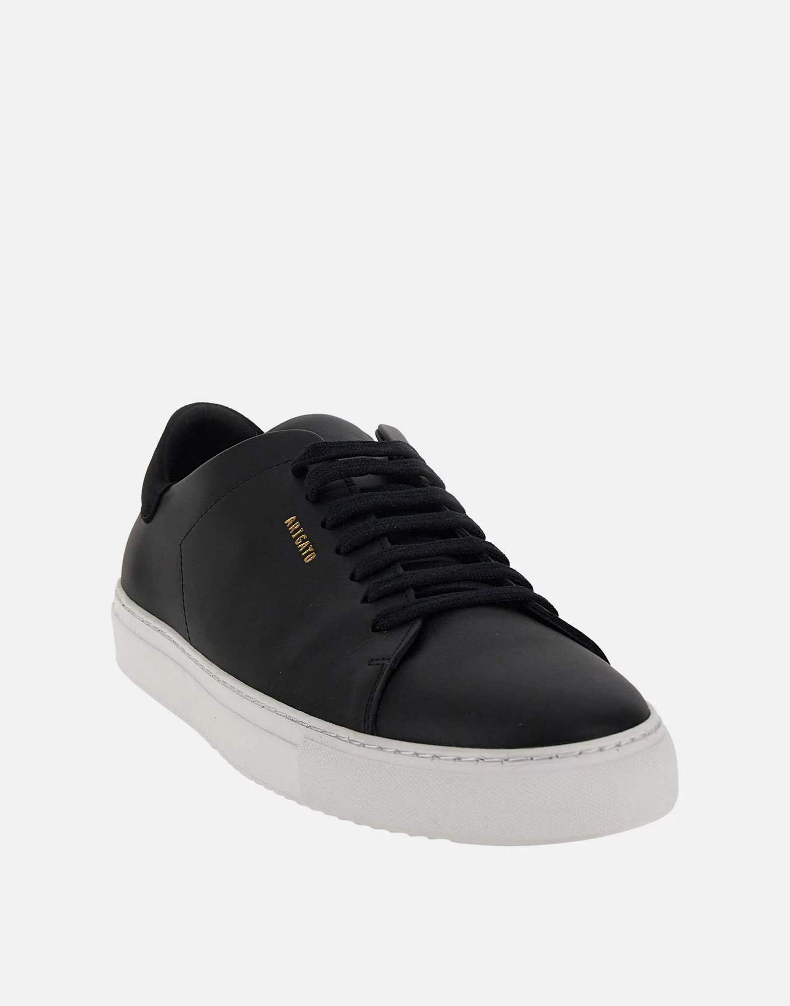 Clean Black Leather Sneakers