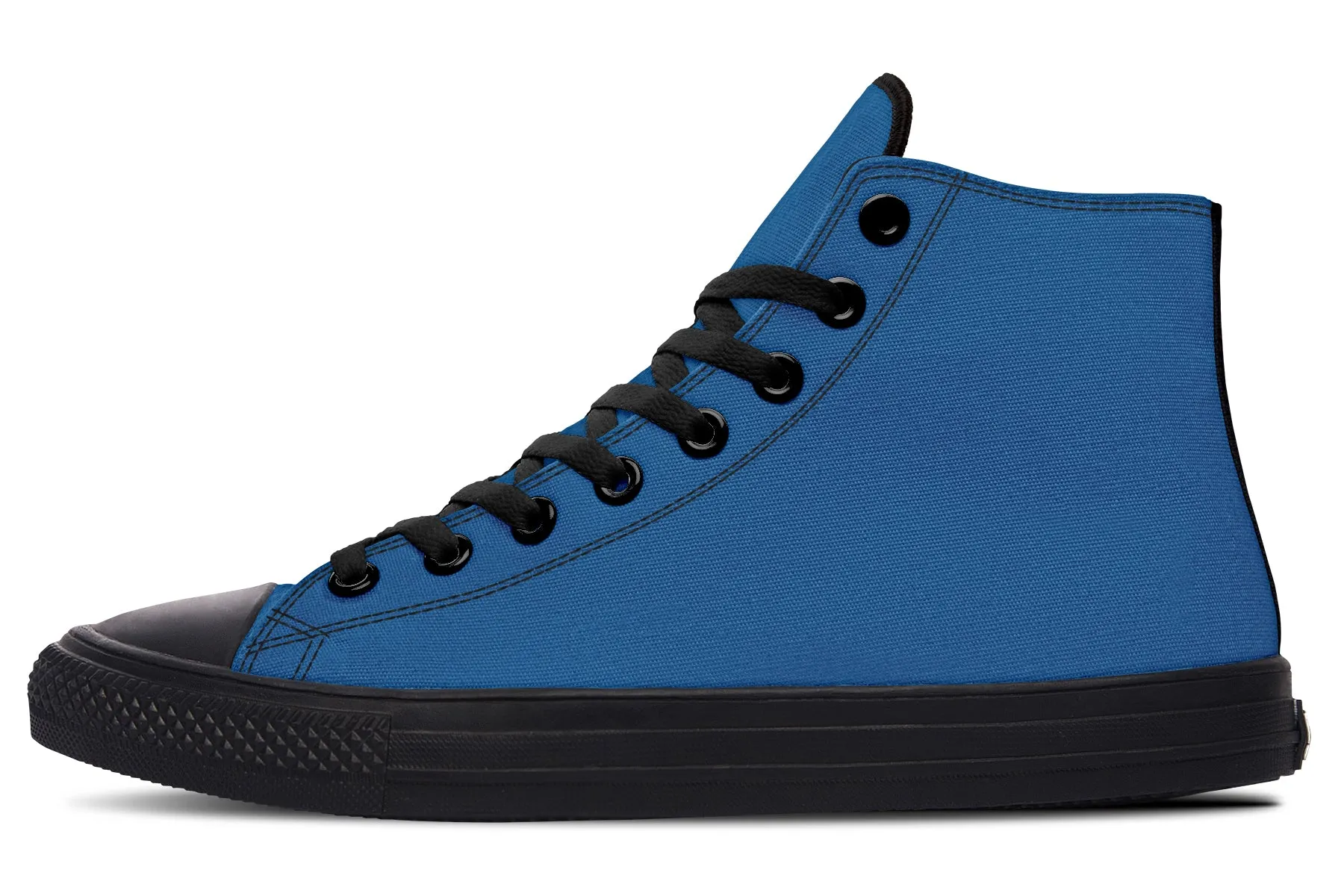 Cobalt Blue High Tops - Classic Premium Canvas Shoes with Comfortable and Durable Soles