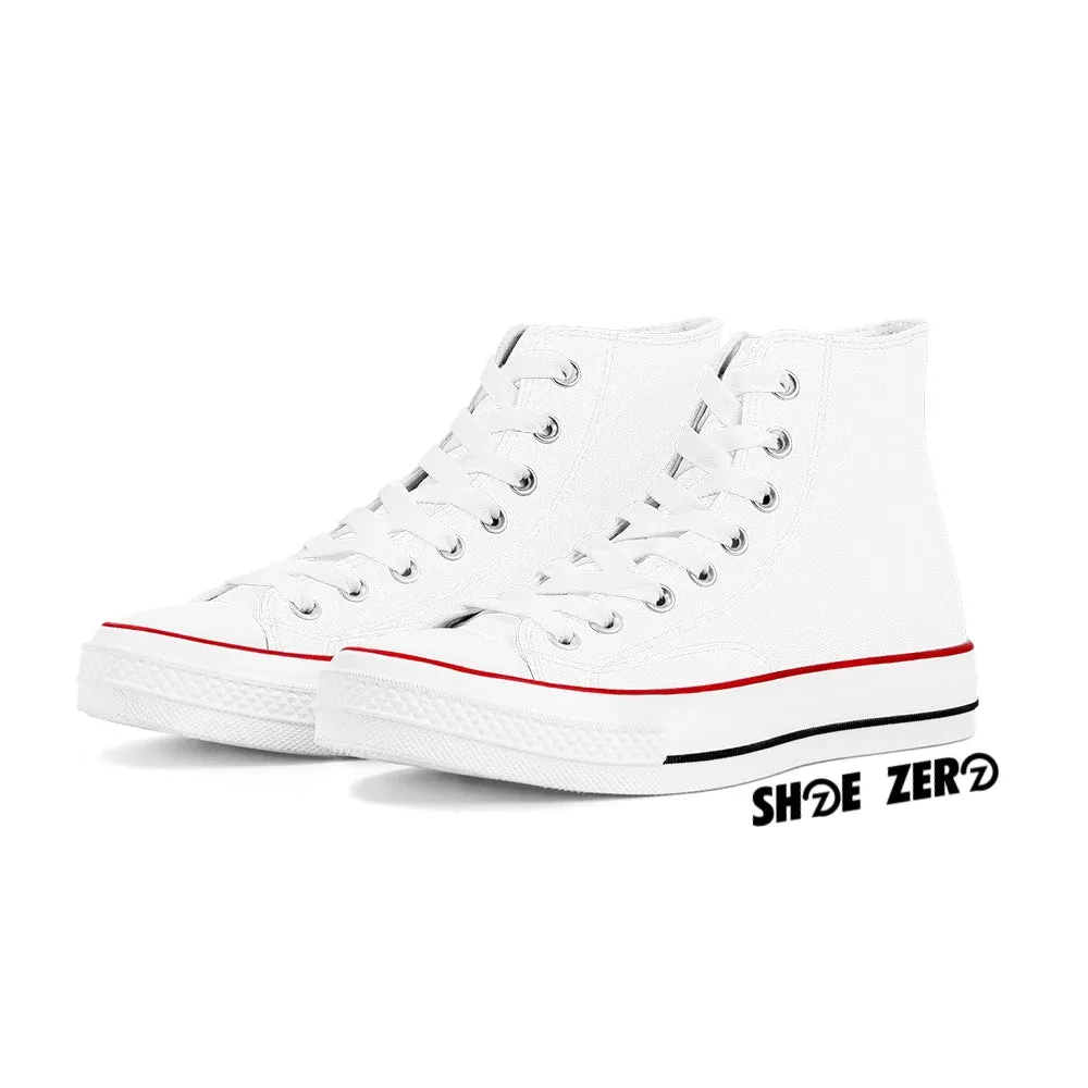 Customizable Classic Canvas Shoes (White Sole) High Top