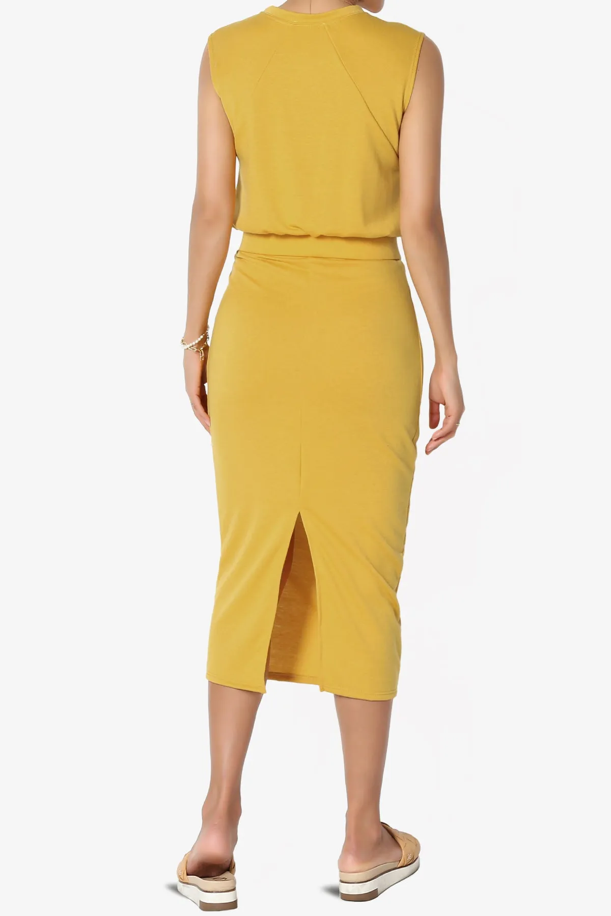 Discreet Crop Tank Top & Midi Skirt SET