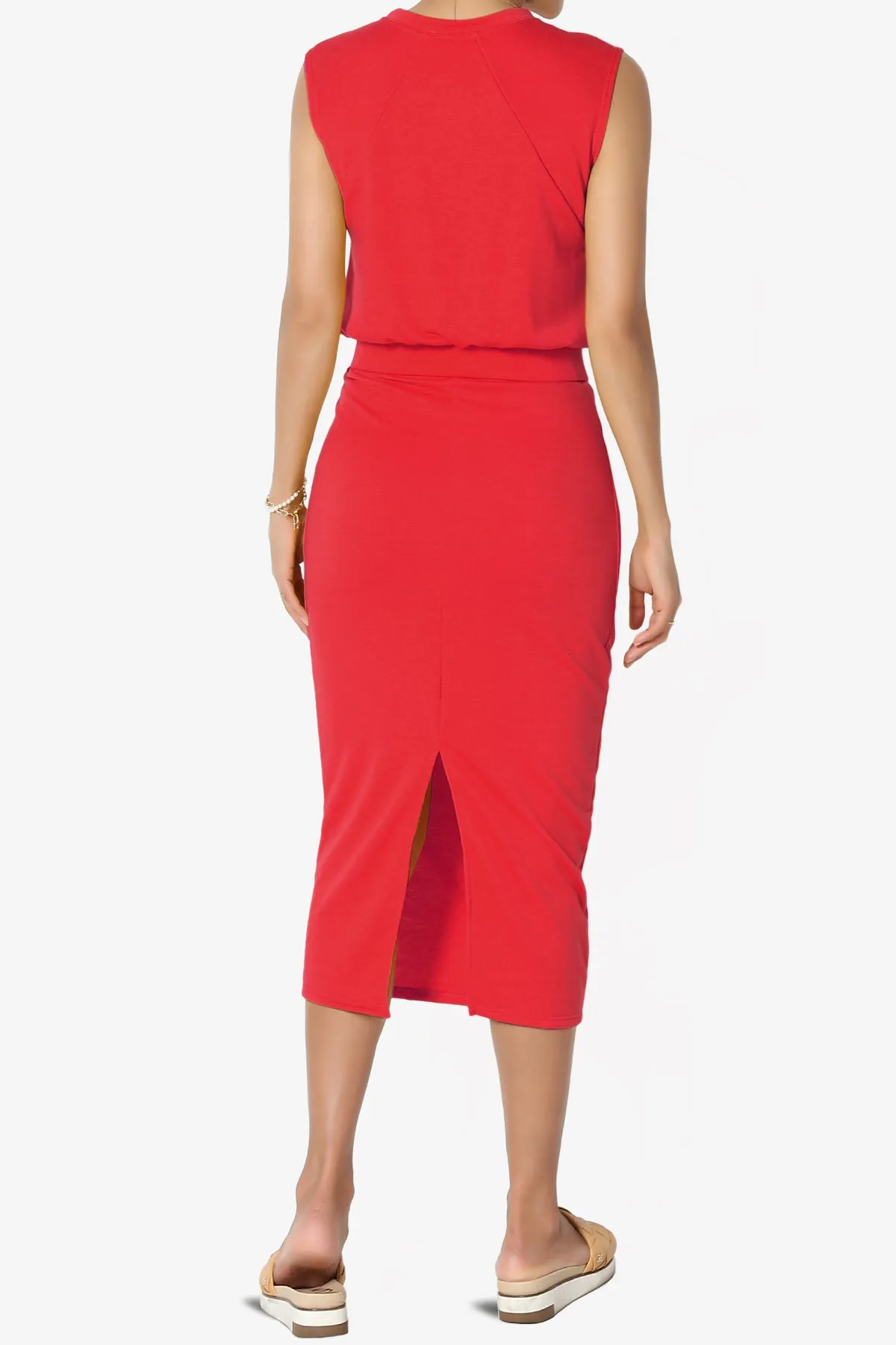 Discreet Crop Tank Top & Midi Skirt SET