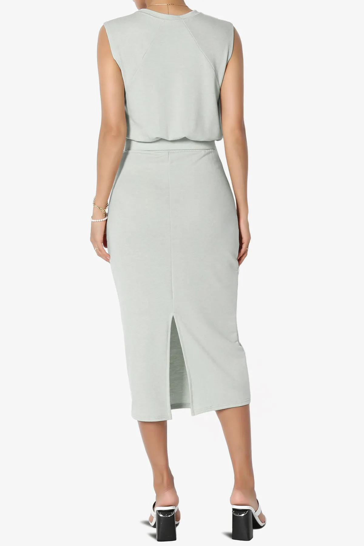 Discreet Crop Tank Top & Midi Skirt SET