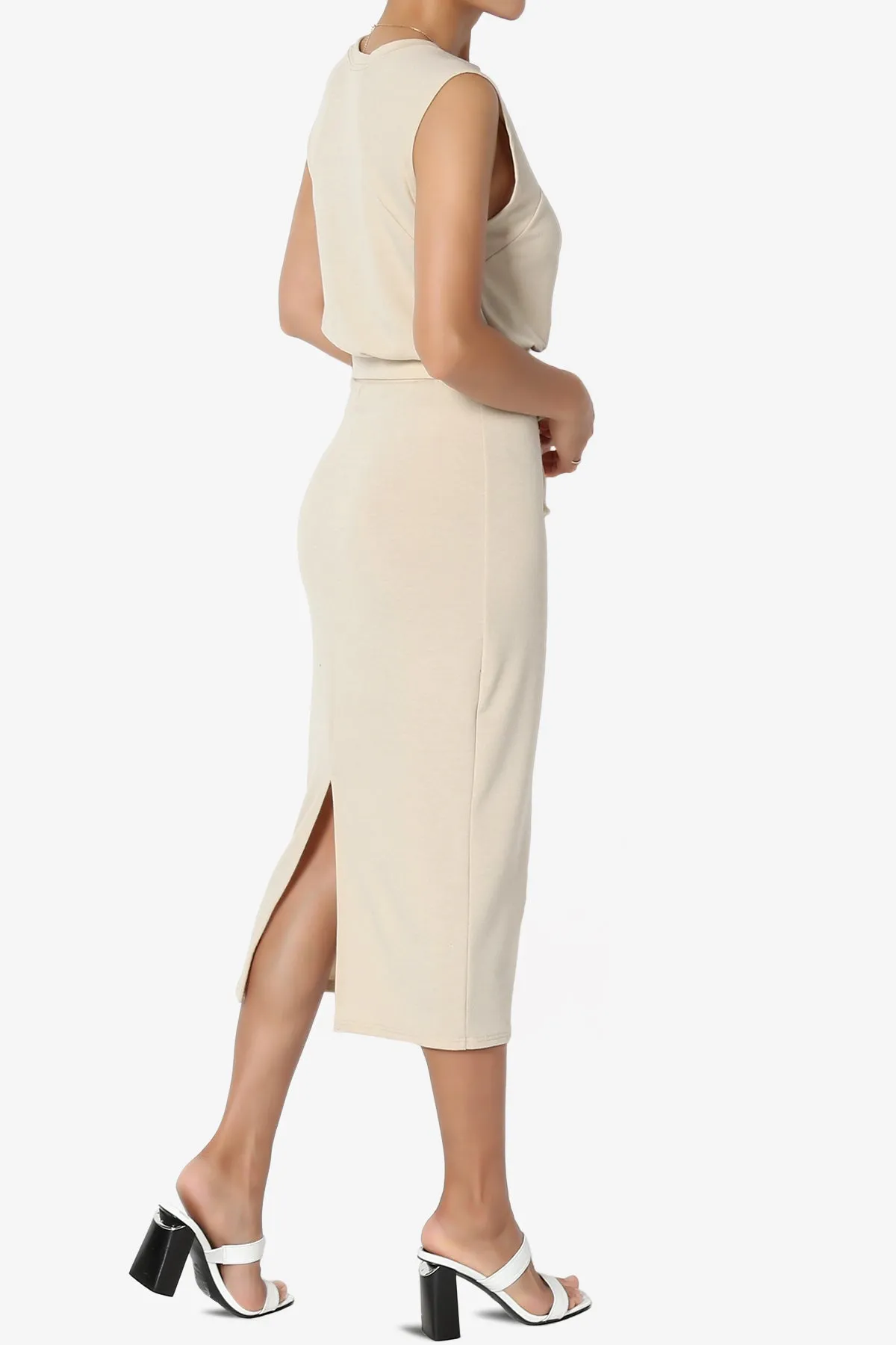 Discreet Crop Tank Top & Midi Skirt SET