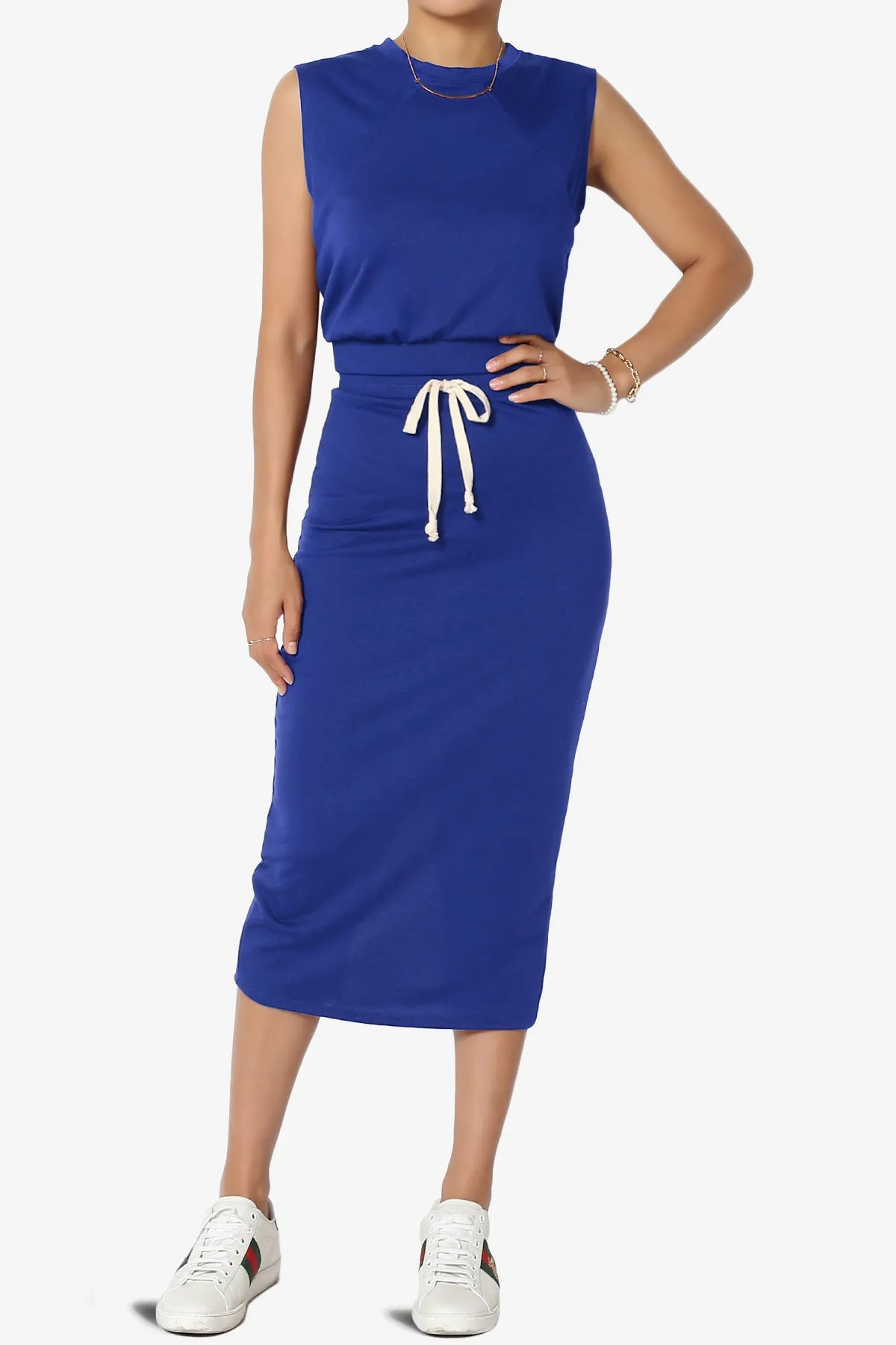 Discreet Crop Tank Top & Midi Skirt SET