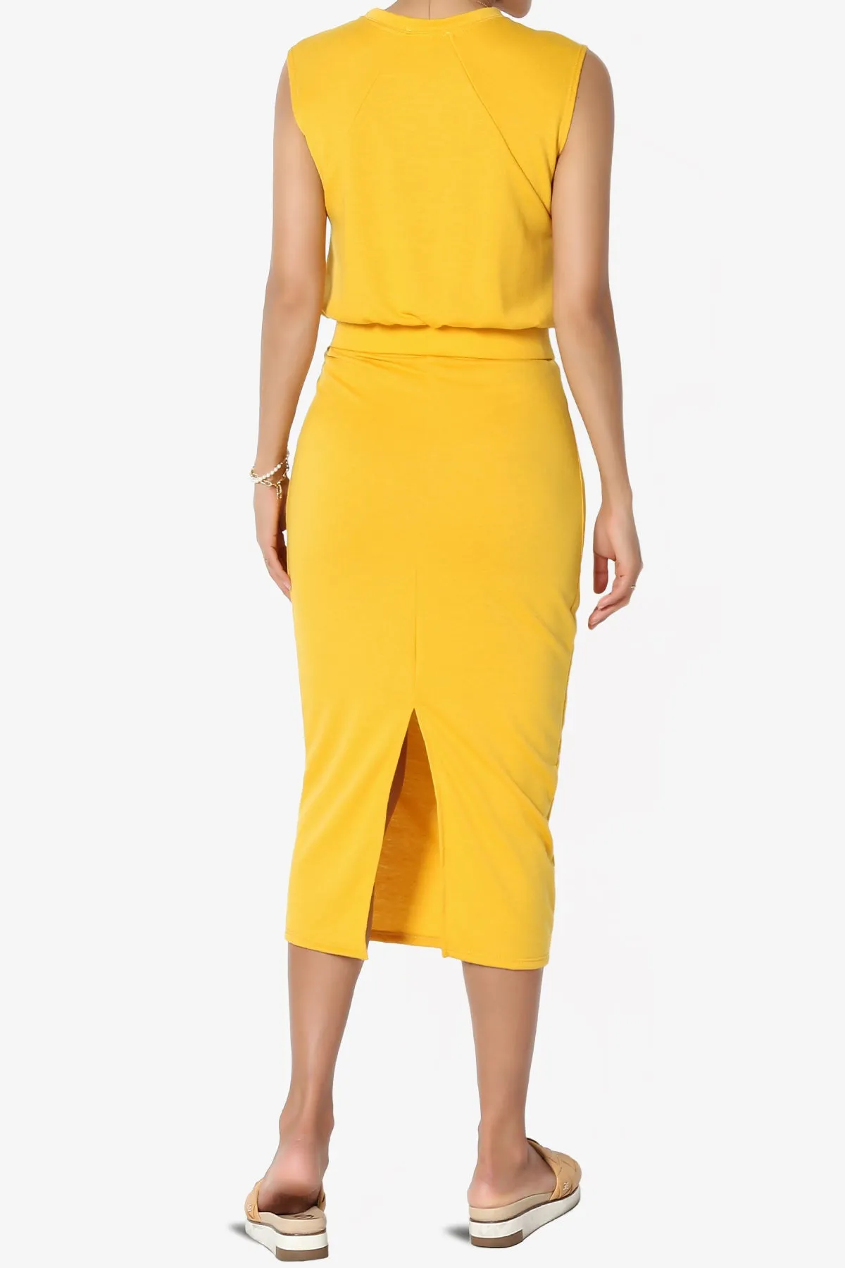 Discreet Crop Tank Top & Midi Skirt SET